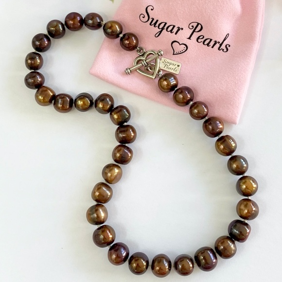 Sugar Pearls Jewelry - Chunky Brown Freshwater Pearl Necklace